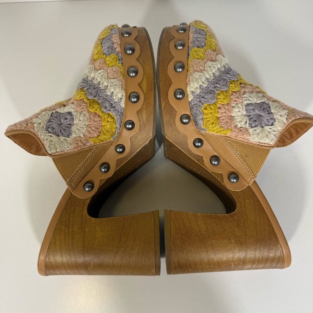Lucky Brand Immia Crochet High Heel Clogs - Picture 5 of 9
